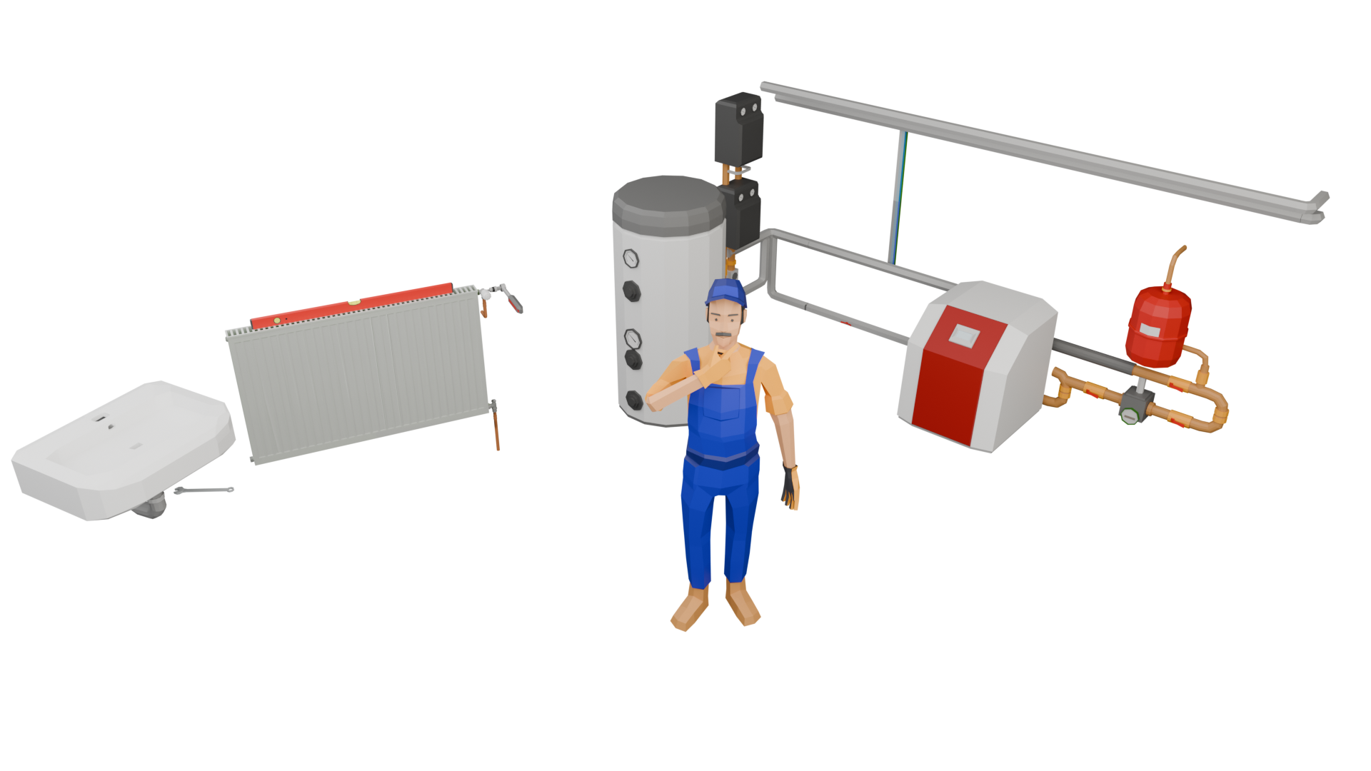 Berufsinsel Anlagenmechaniker/-in für Sanitär-, Heizungs- und Klimatechnik